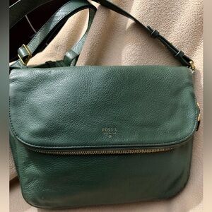 Fossil Dark Green Crossbody Bag
